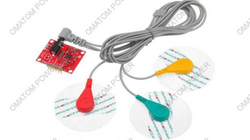 ECG Sensor with ECG Cable and Electrodes AD8232