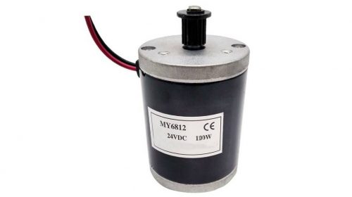MY6812 100W 12V 24V Small Electric Motorcycle  DC Brushed Motor with Belt Pulley