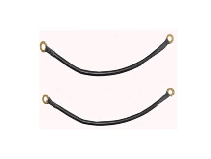 2 Pcs Black Universal Battery Inverter Wire Power Transfer Cable Lugged Ring Terminals